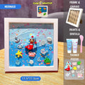 DIY Handmade Plastic 3D Cream Glue Photo Frame Painting Kit - Mini Masterz Mermaid Theme