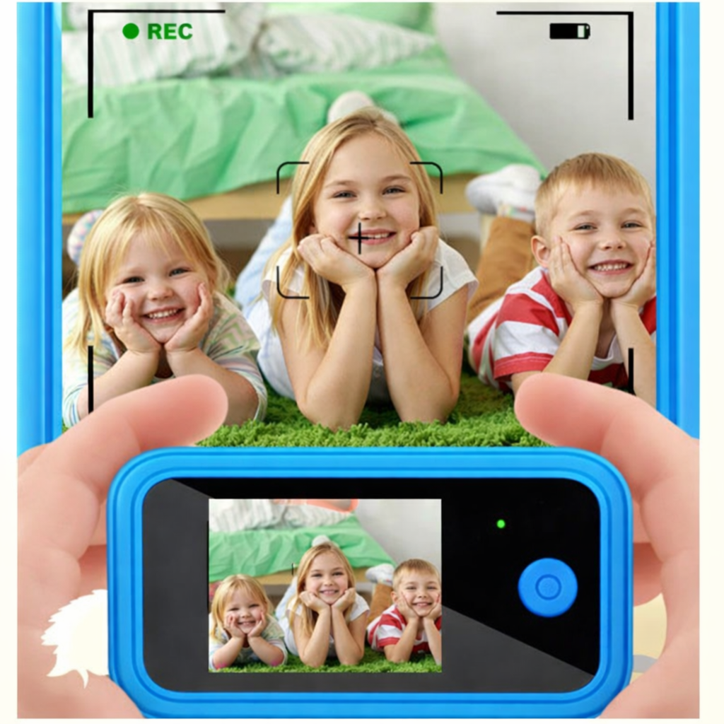Kids Smart Phone Toy with Dual Camera, Games, Music & Learning Activities | Educational Gift for Boys & Girls Age 3-10 - ZibbaCam Blue Dino