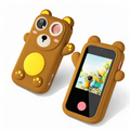 Kids Smart Phone Toy with Dual Camera, Games, Music & Learning Activities | Educational Gift for Boys & Girls Age 3-10 - ZibbaCam Brown Bear