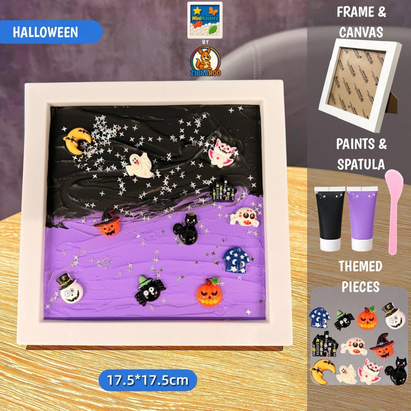 DIY Handmade Plastic 3D Cream Glue Photo Frame Painting Kit - Mini Masterz Halloween Theme