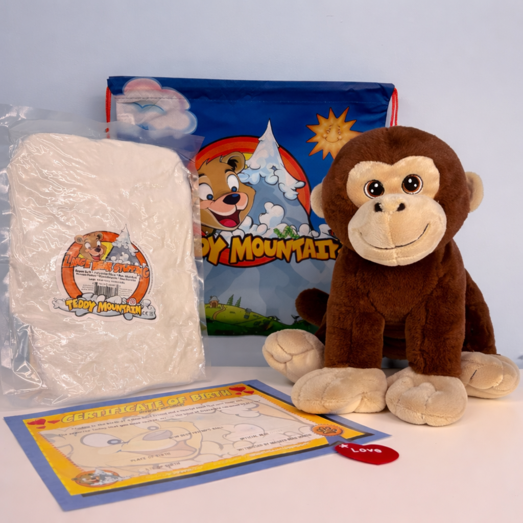 Build-Your-Own Monkey Plushie At Home No-Sew DIY Kit
