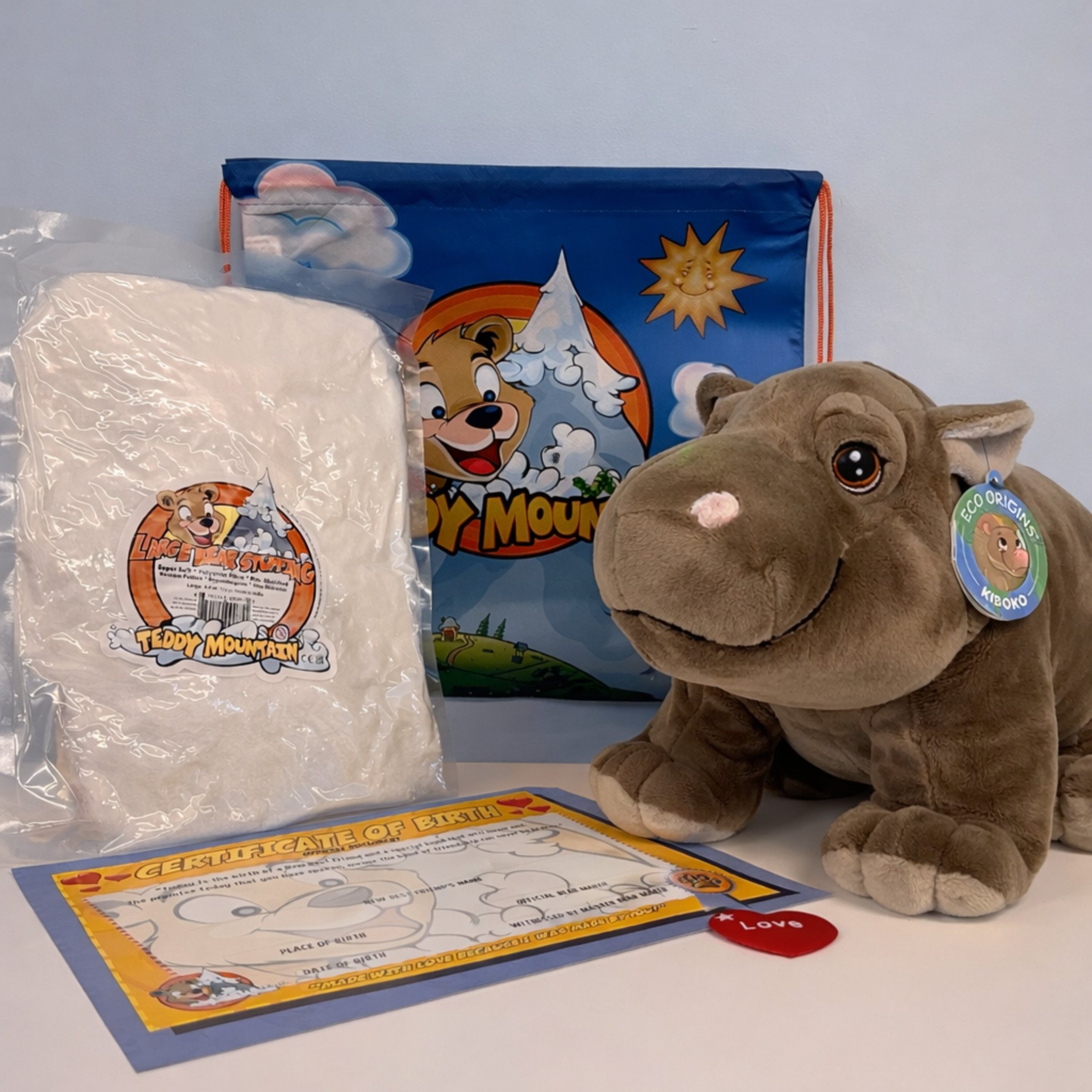Build-Your-Own Hippo Plushie At Home No-Sew DIY Kit