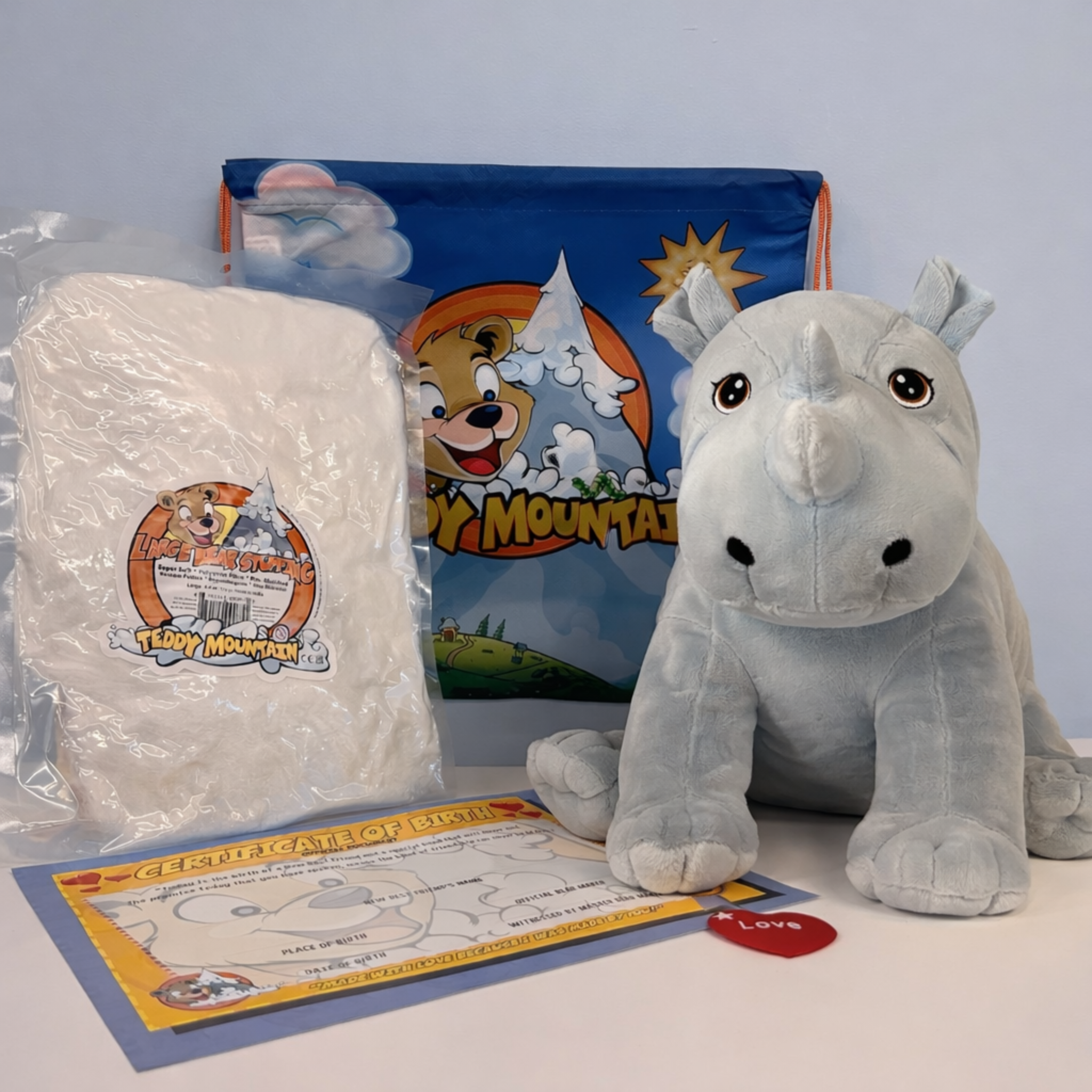 Build-Your-Own Rhina Plushie At Home No-Sew DIY Kit