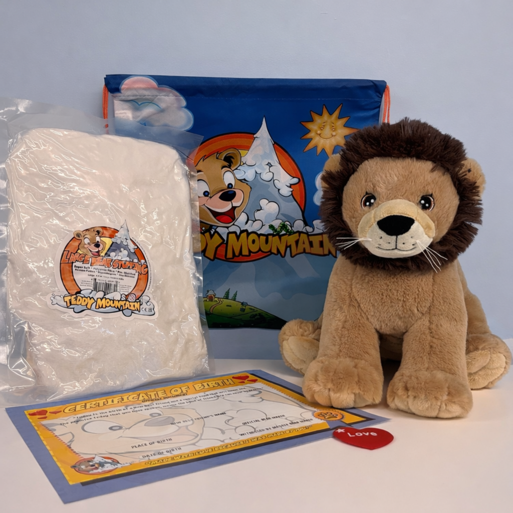 Build-Your-Own Lion Plushie At Home No-Sew DIY Kit