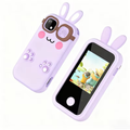 Kids Smart Phone Toy with Dual Camera, Games, Music & Learning Activities | Educational Gift for Boys & Girls Age 3-10 - ZibbaCam Purple Rabbit