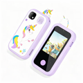 Kids Smart Phone Toy with Dual Camera, Games, Music & Learning Activities | Educational Gift for Boys & Girls Age 3-10 - ZibbaCam Purple Unicorn