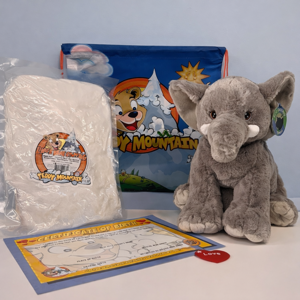 Build-Your-Own Elephant Plushie At Home No-Sew DIY Kit