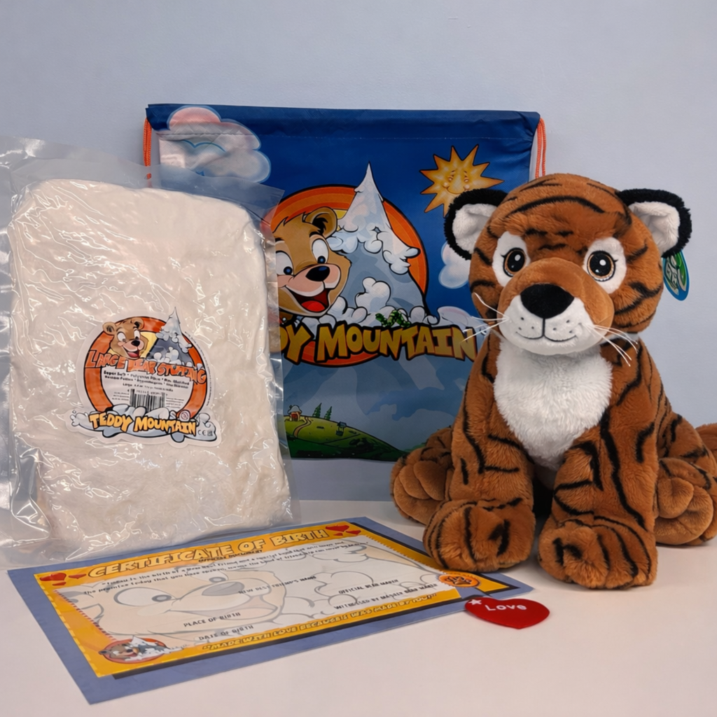 Build-Your-Own Tiger Plushie At Home No-Sew DIY Kit