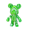 Fluid Bearz - Creative DIY Marble Paint Model White Vinyl Teddy Bear - Fluorescent Money Box Bear