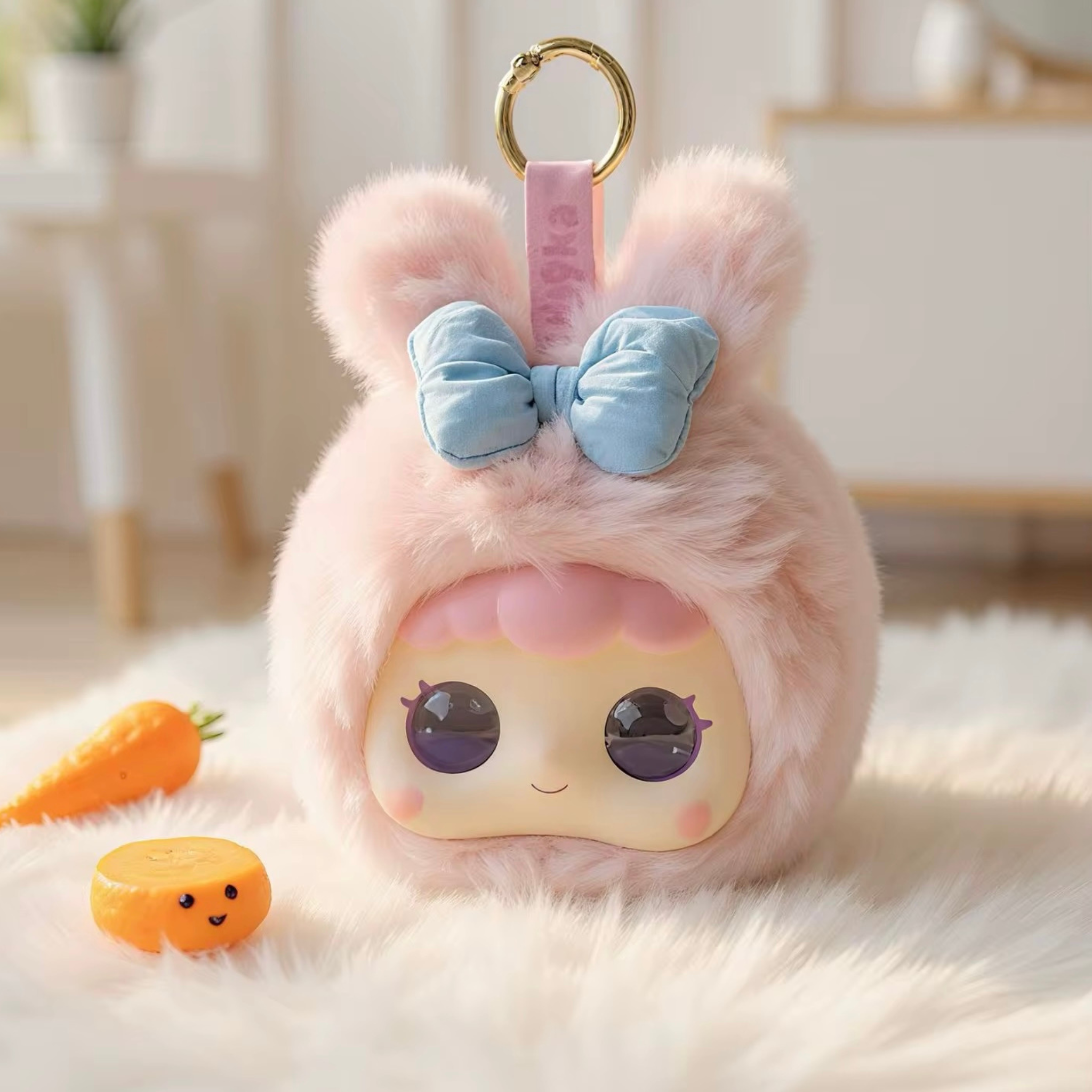 AI Smart Talking Plush Keychain – Interactive Voice Chat Companion Toy with AI Conversation, Language Learning & Backpack Charm - LoomeePals RABBIT AI Toy